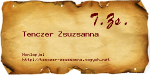 Tenczer Zsuzsanna névjegykártya