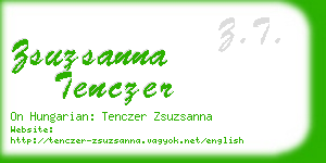 zsuzsanna tenczer business card